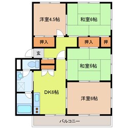 下館ハイツの物件間取画像